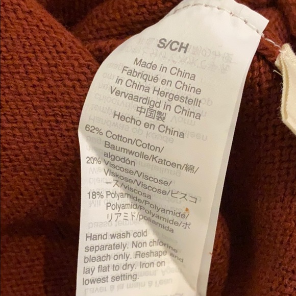 NWT Madewell Burgundy Double-V Pullover Sweater - Picture 7 of 7